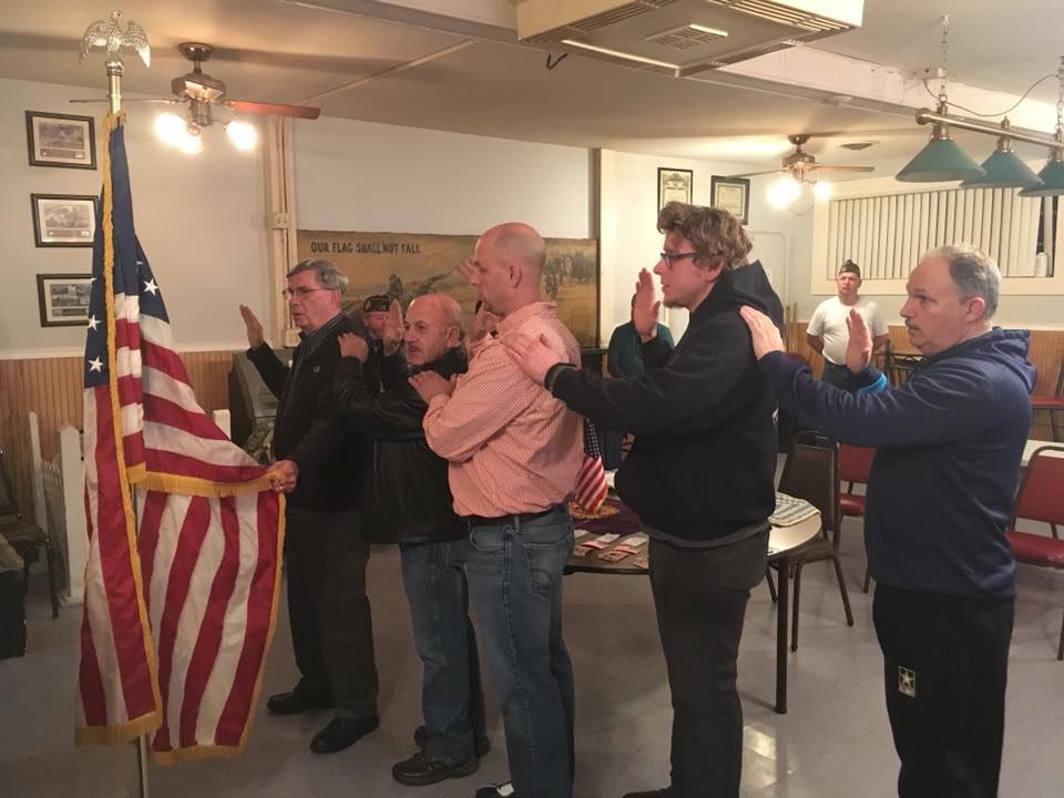 Our District 7/Post Commander Gam Rosa visiting and installing new Members at the Pat Ledoux VFW Post 9397 in Hampden, MA.